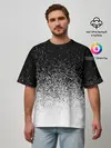 Мужская футболка оверсайз / BLACK AND WHITE ABSTRACTION