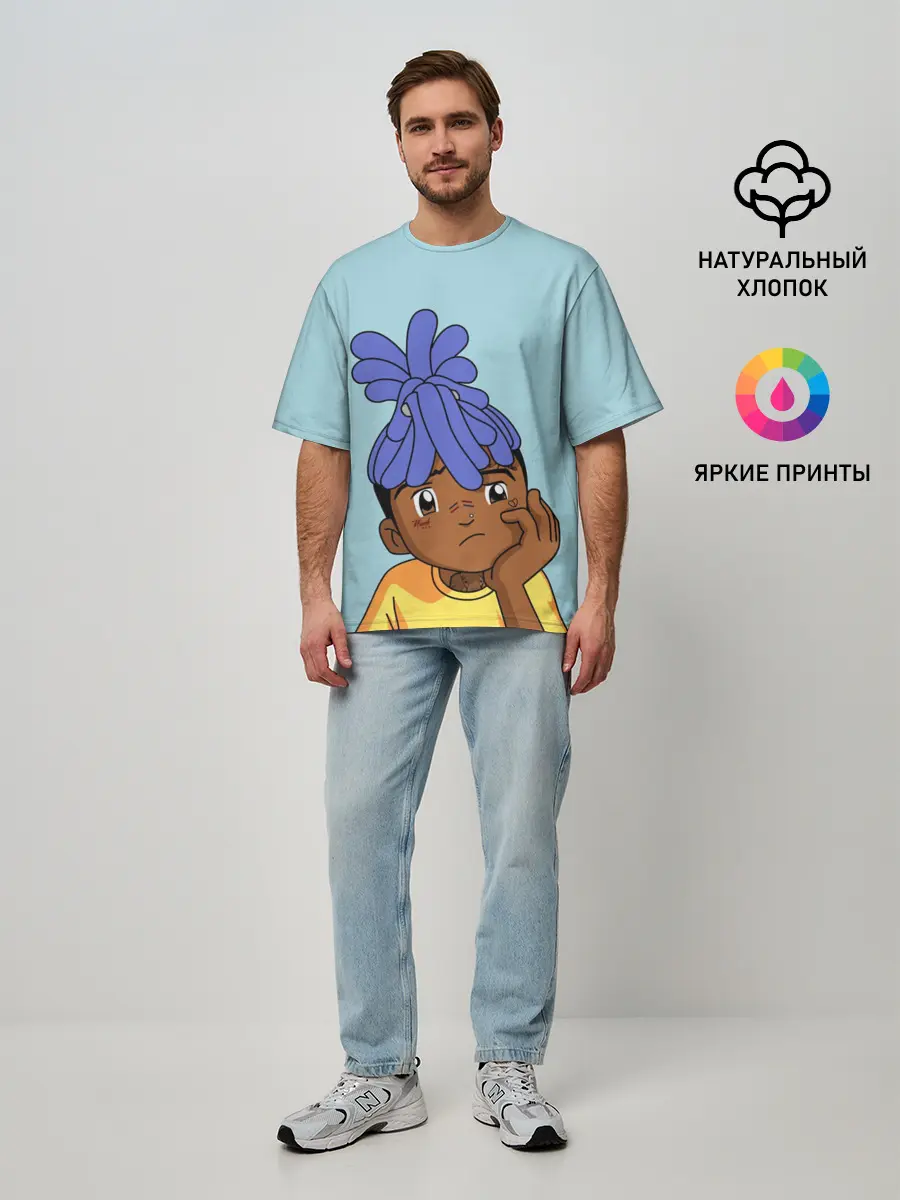 Мужская футболка оверсайз / xxxtentacion