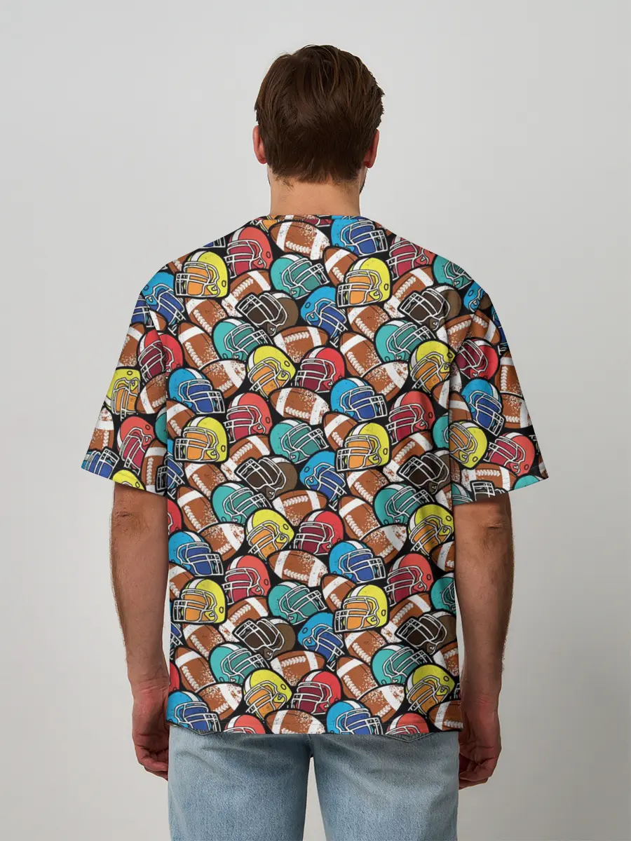 Мужская футболка оверсайз / Американский Футбол