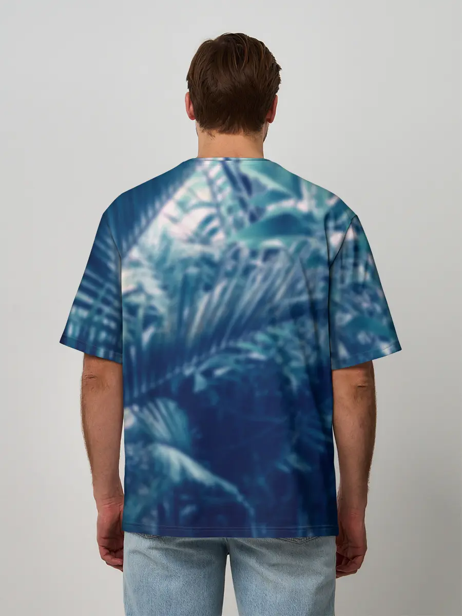 Мужская футболка оверсайз / Попугай