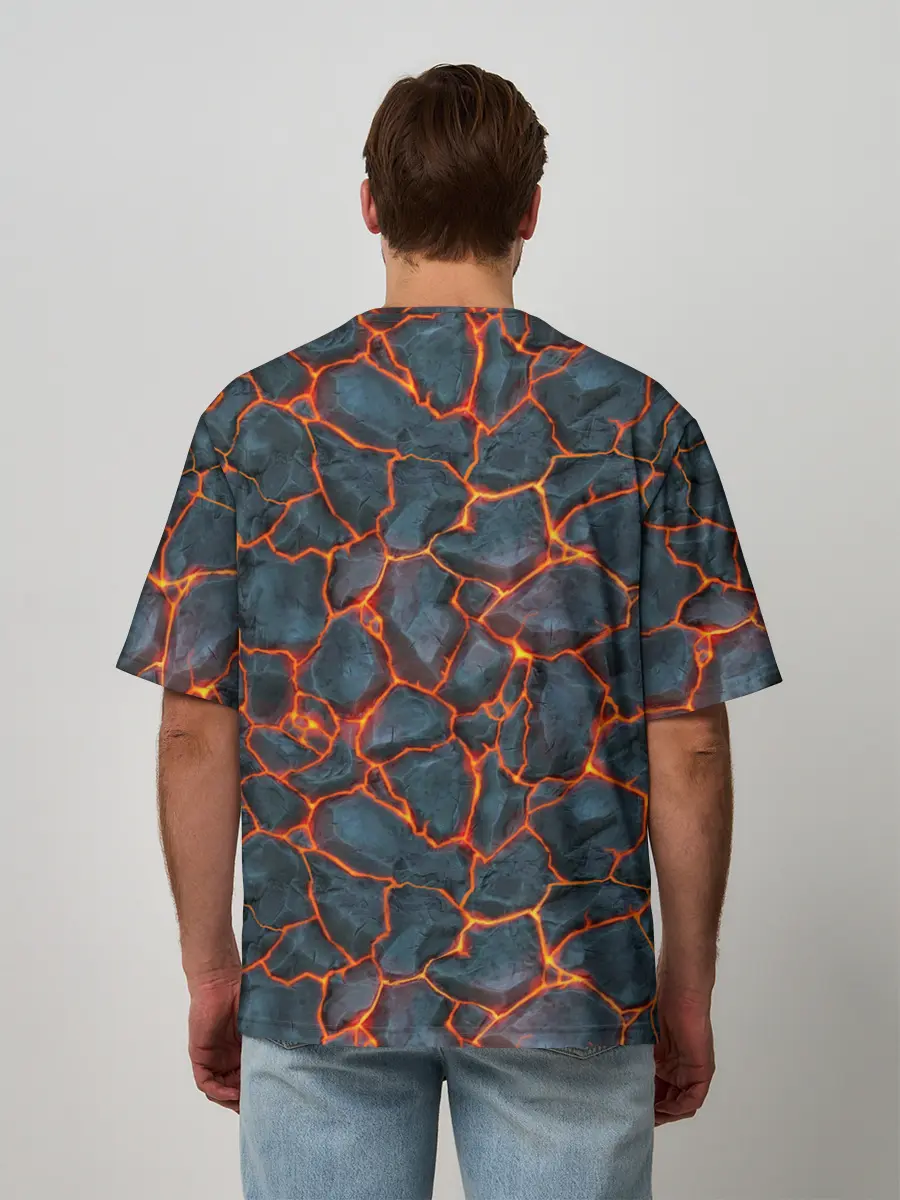 Мужская футболка оверсайз / моя магма