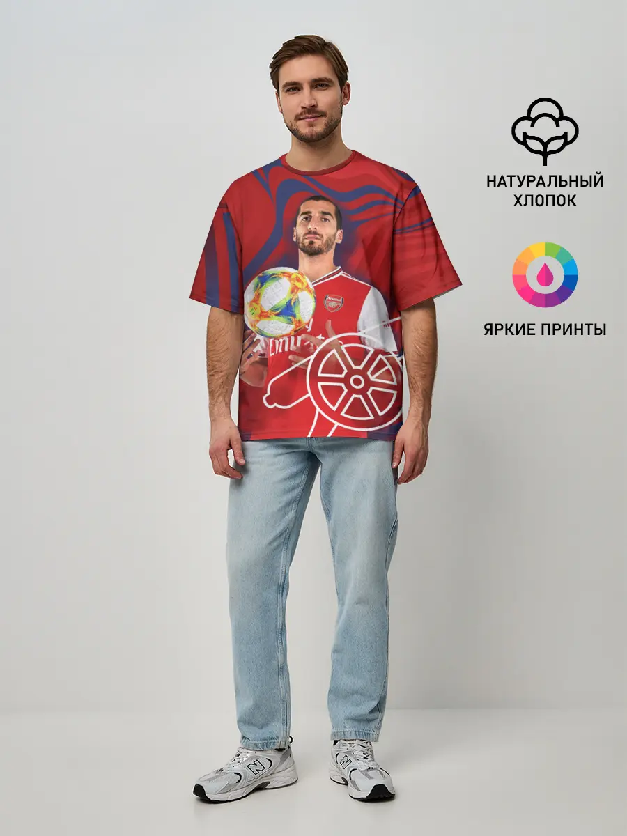 Мужская футболка оверсайз / Henrikh Mkhitaryan | Arsenal