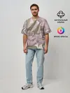 Мужская футболка оверсайз / Сахарный розовый