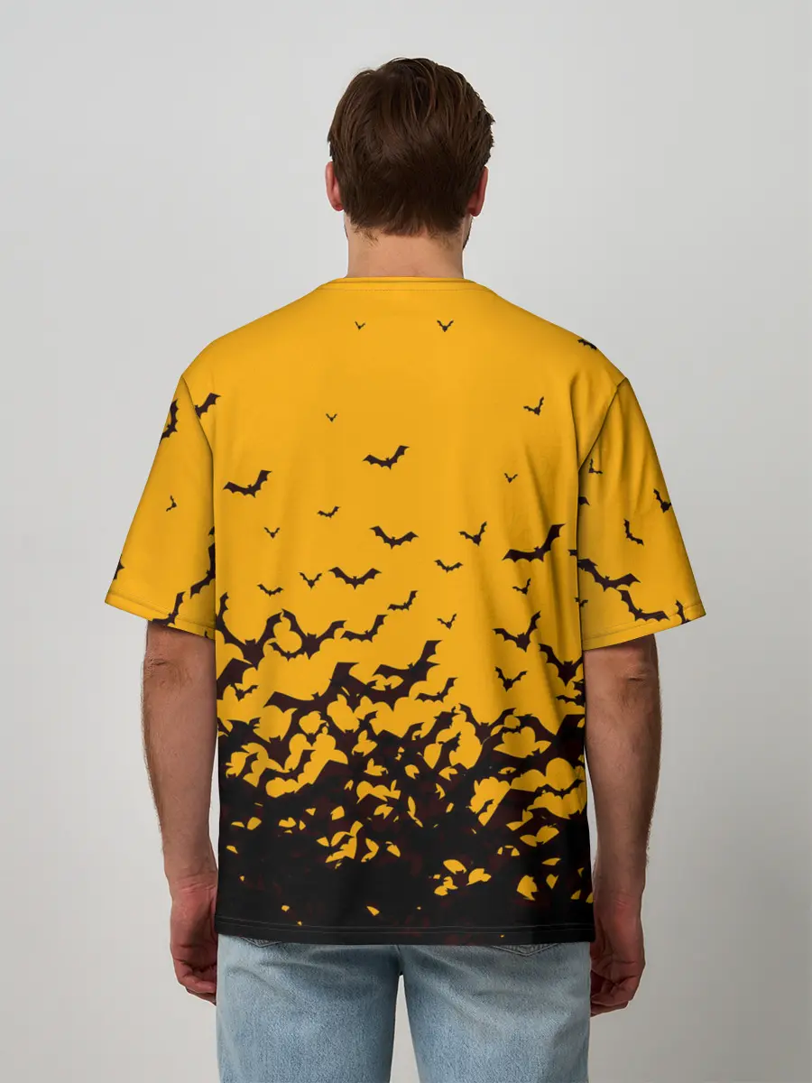 Мужская футболка оверсайз / ХЕЛЛОУИНСКИЕ ЛЕТУЧИЕ МЫШИ