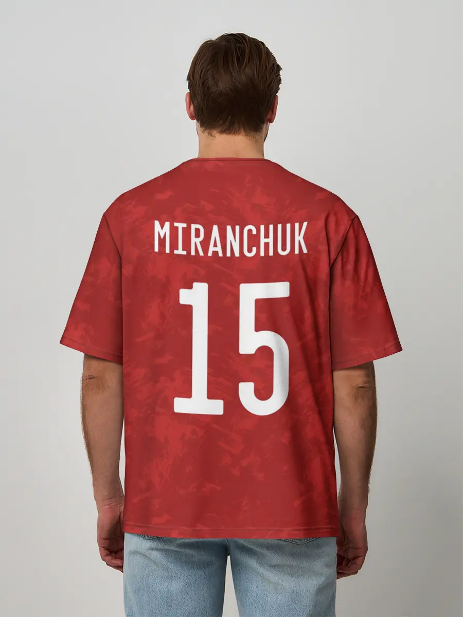 Мужская футболка оверсайз / Миранчук форма сборной России