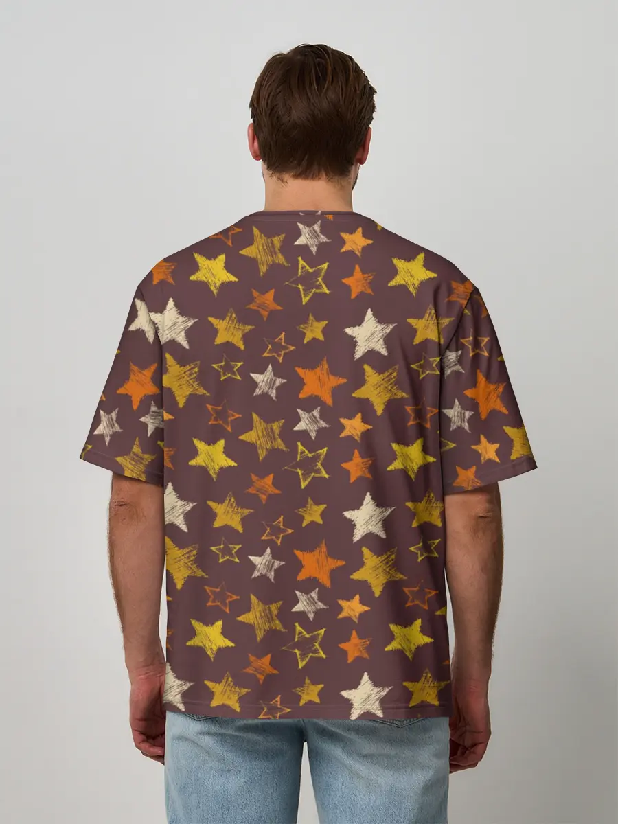 Мужская футболка оверсайз / Череп-тыква