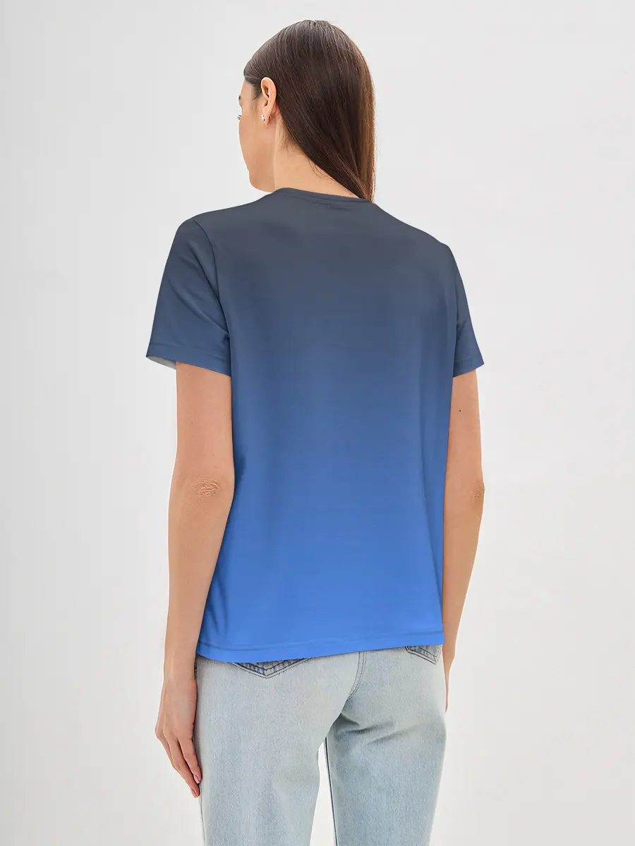 Женская базовая футболка / DARK OCEAN GRADIENT