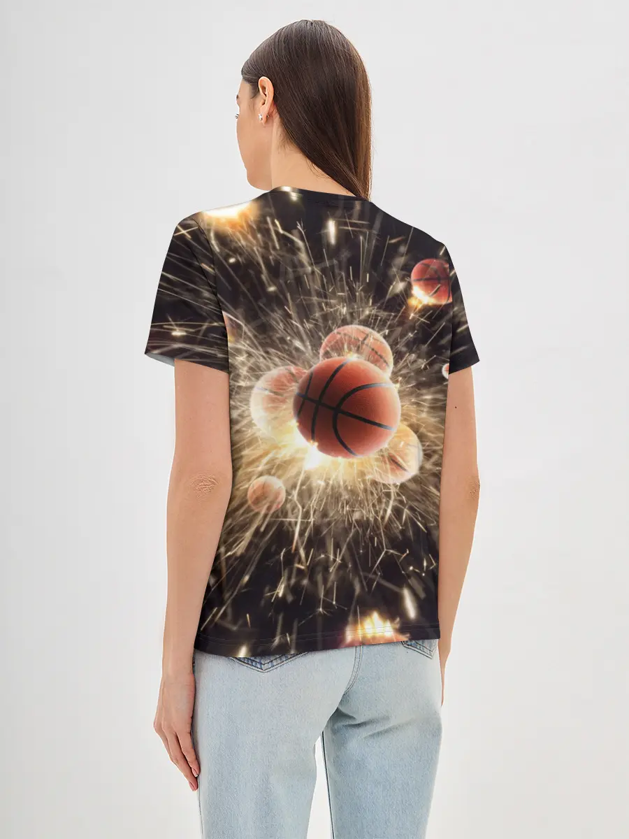 Женская базовая футболка / Звезда баскетбола