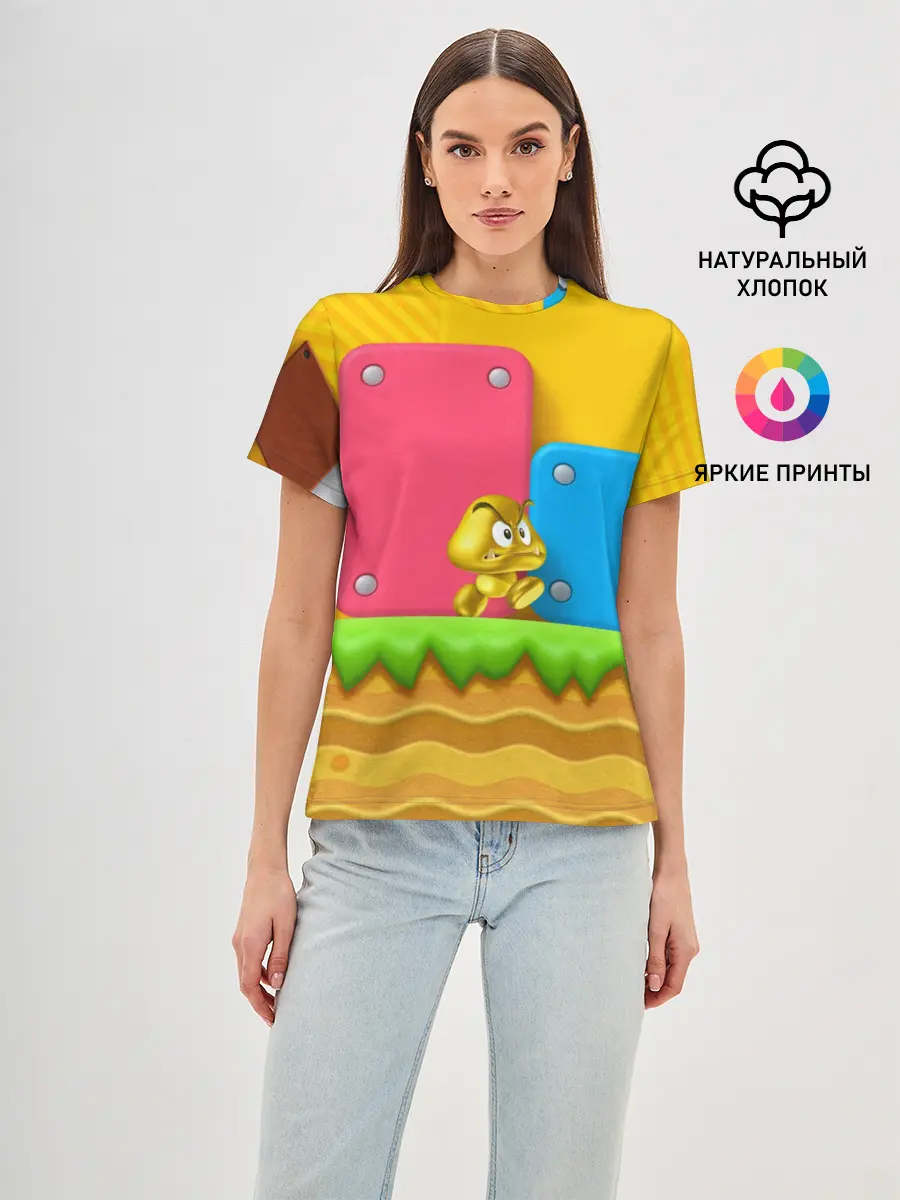 Женская базовая футболка / Супер Марио