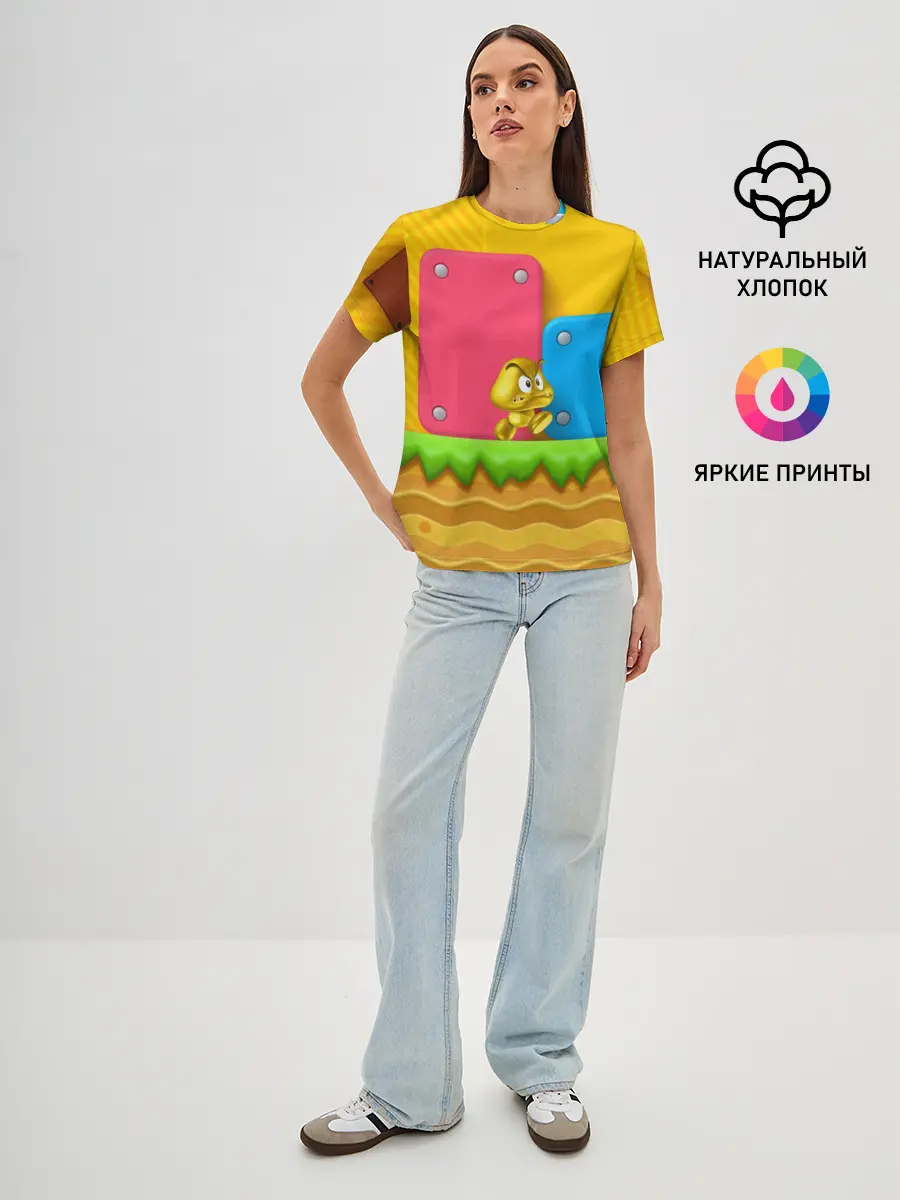 Женская базовая футболка / Супер Марио