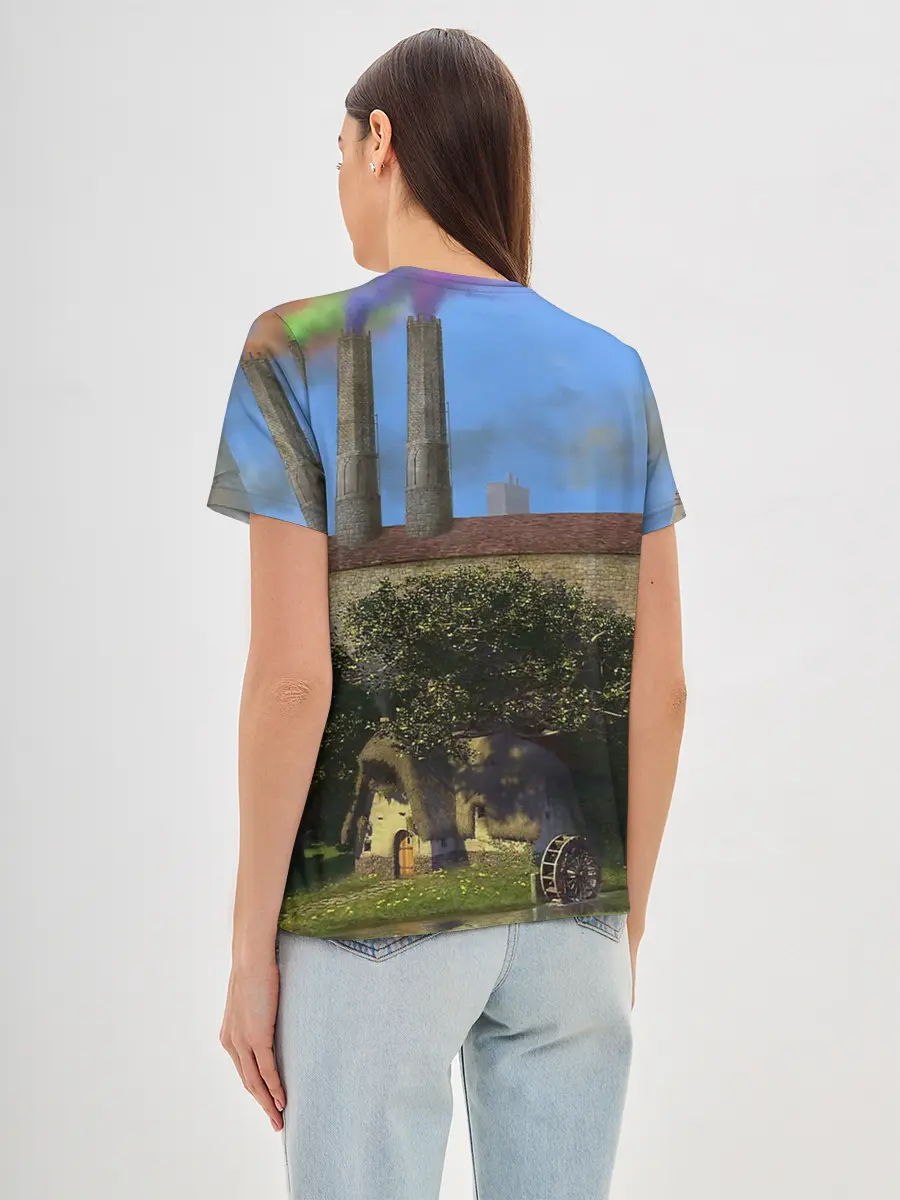 Женская базовая футболка / Шрек, Кот и Осёл