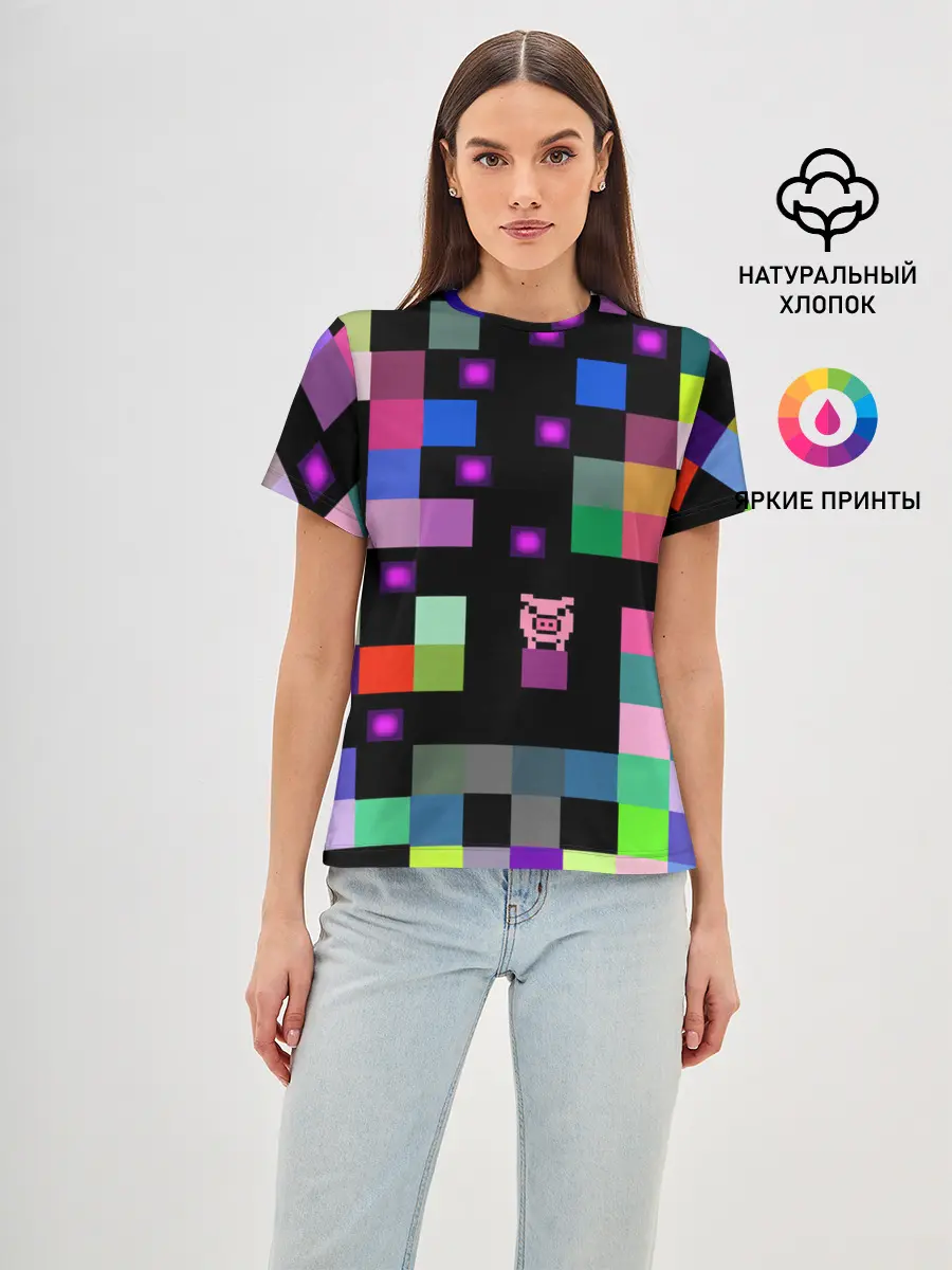 Женская базовая футболка / Arcade Pig