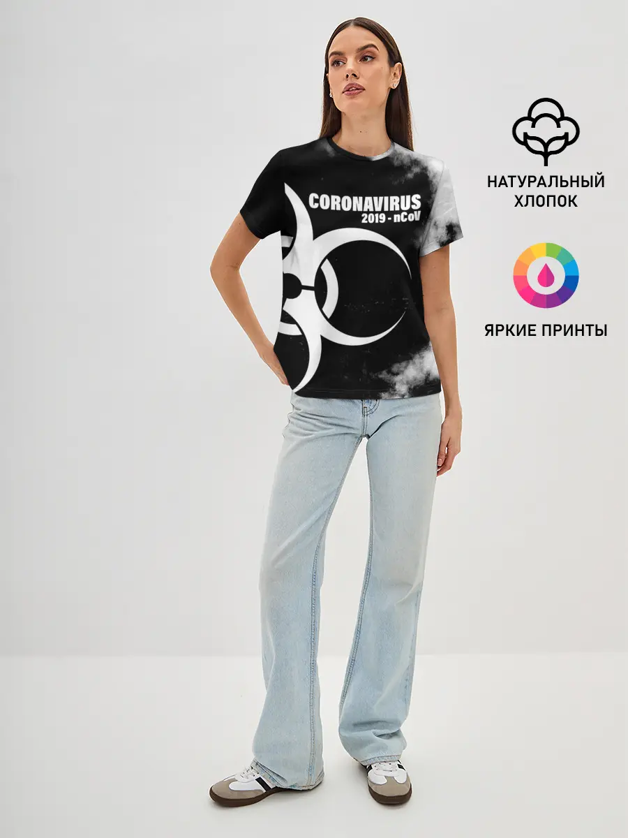 Женская базовая футболка / Coronavirus 2019 - nCoV