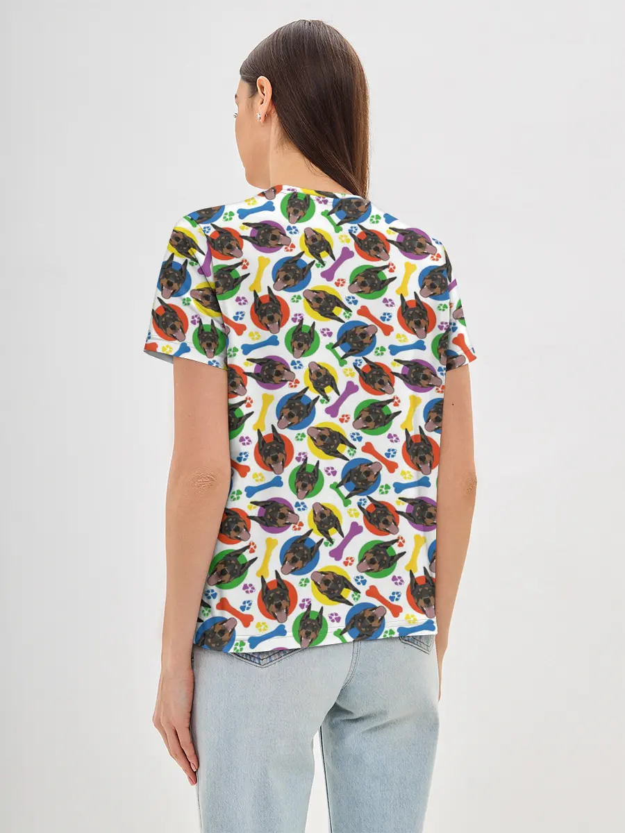 Женская базовая футболка / Доберман