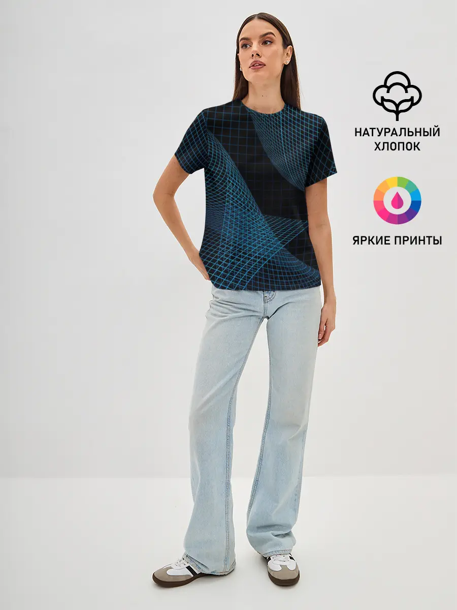 Женская базовая футболка / Сетка