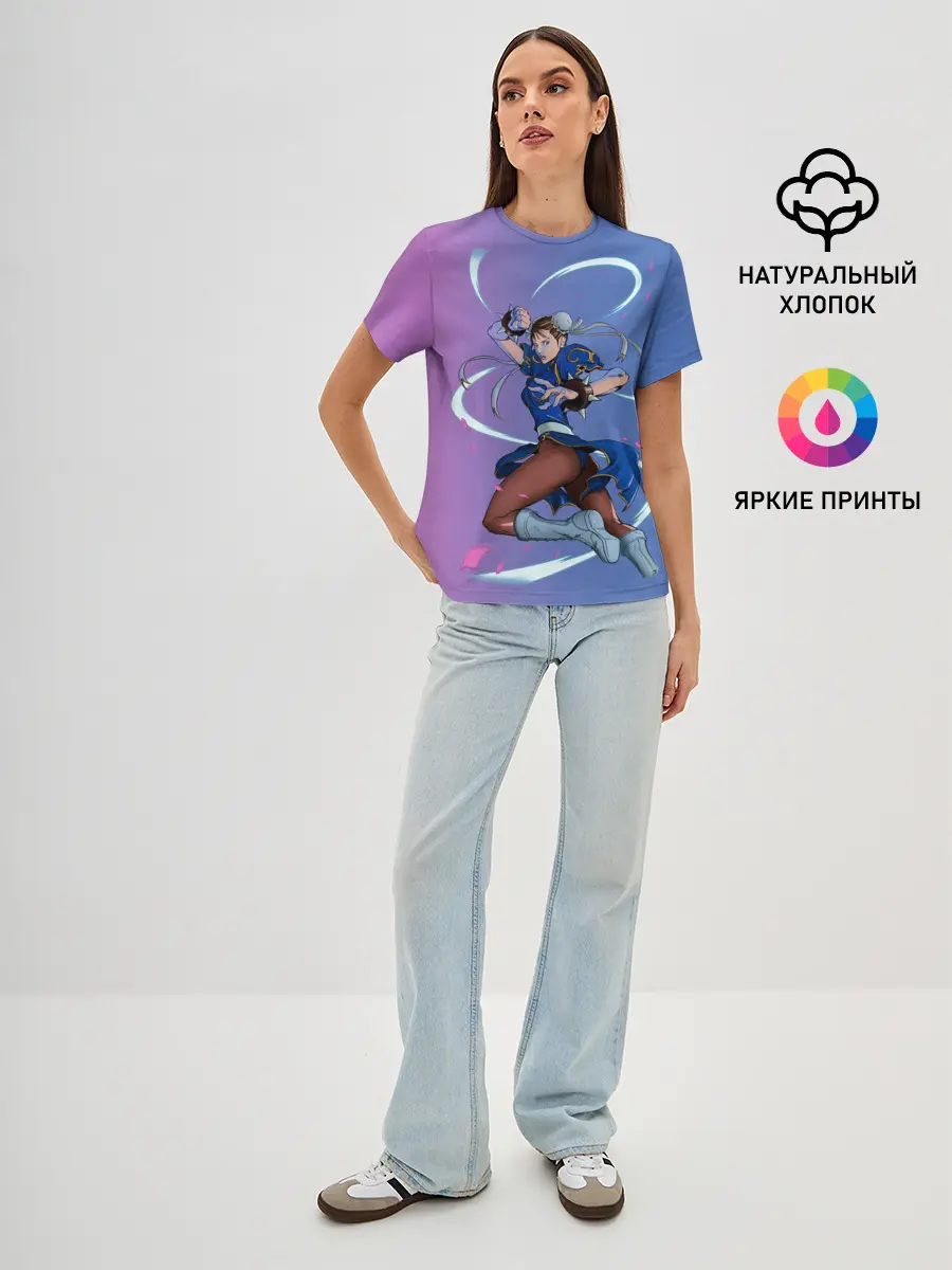 Женская базовая футболка / Dengerous Chun Li