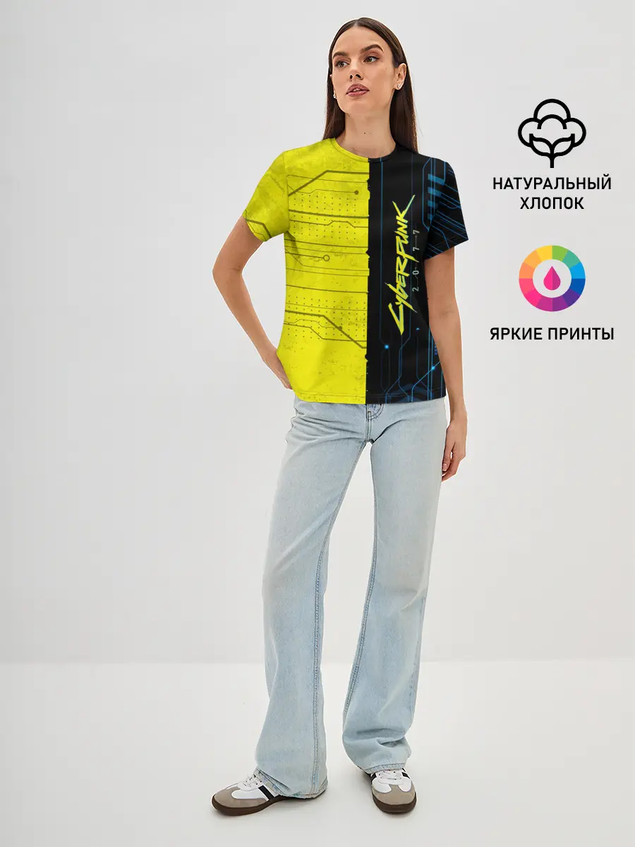 Женская базовая футболка / CYBERPUNK 2077