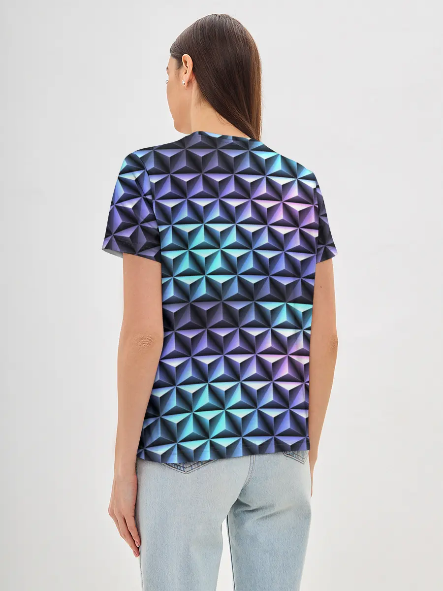 Женская базовая футболка / НЕОНОВАЯ СТАЛЬ