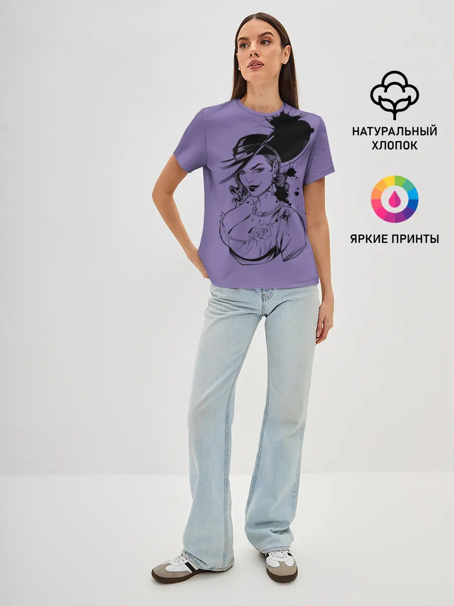 Женская базовая футболка / village resident evil