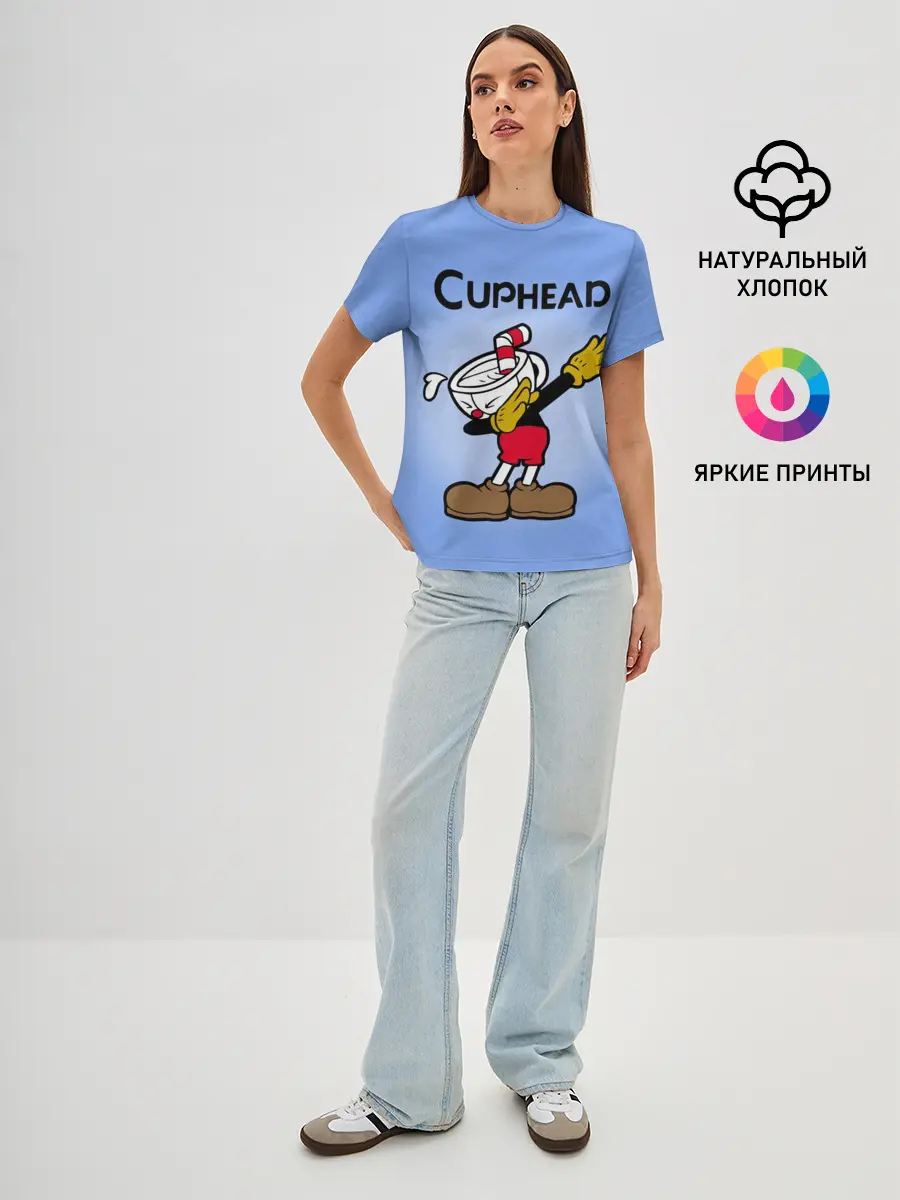 Женская базовая футболка / Cuphead