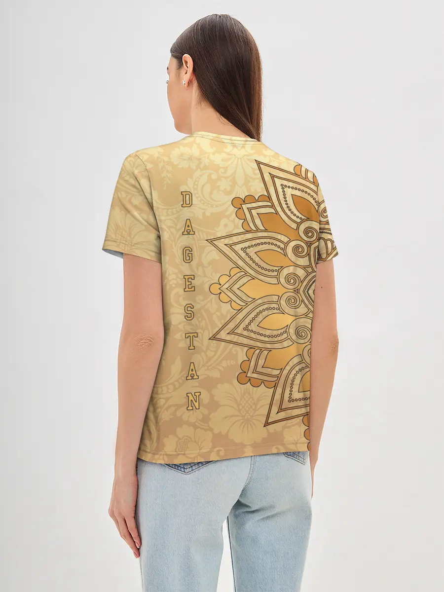 Женская базовая футболка / Дагестан в золоте