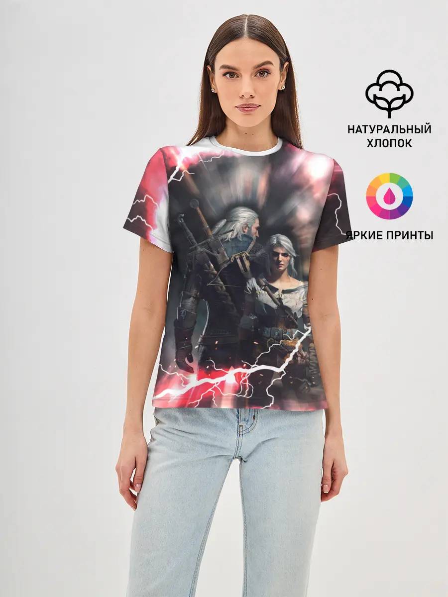 Женская базовая футболка / Цирилла | Геральт