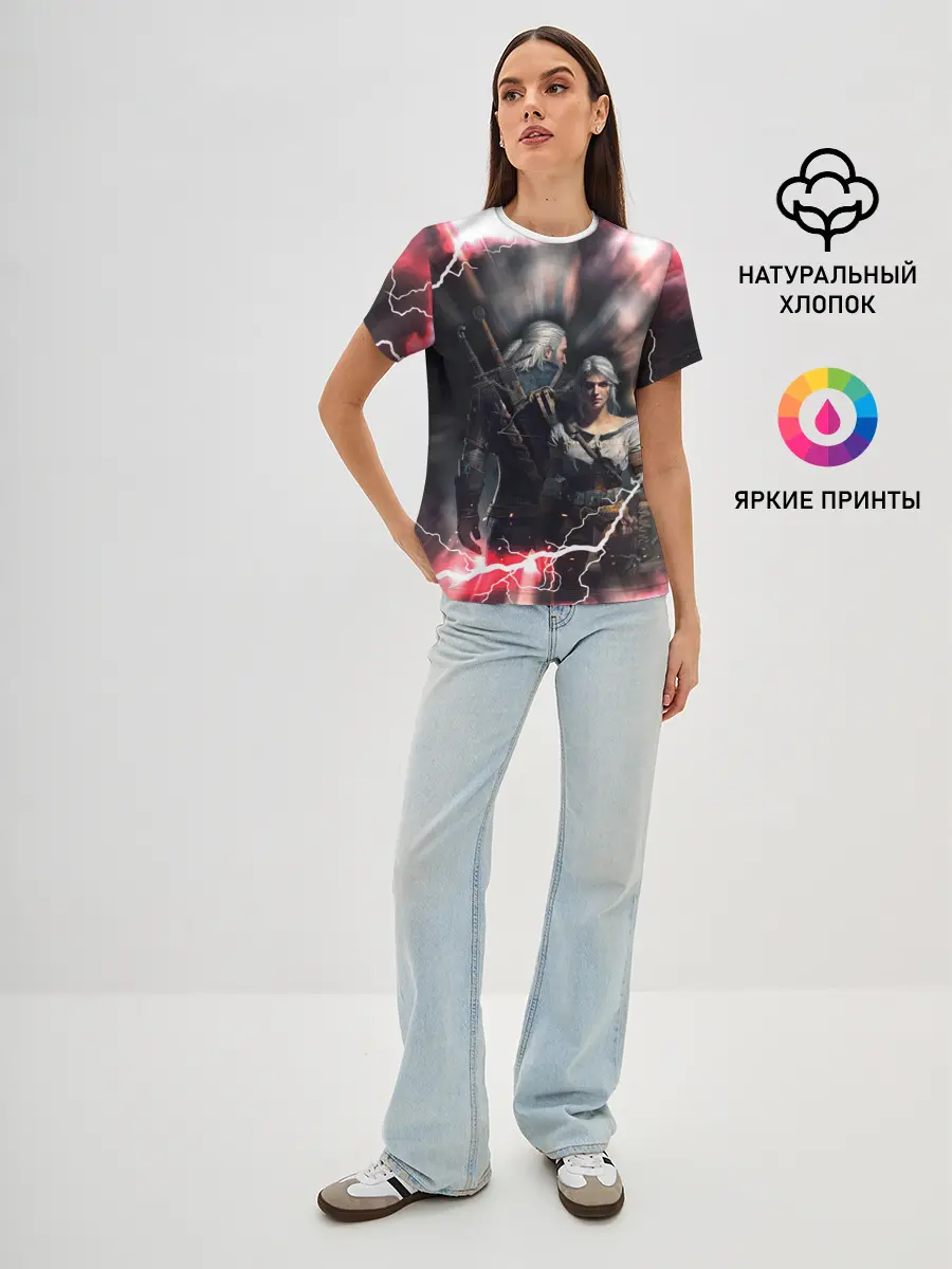 Женская базовая футболка / Цирилла | Геральт