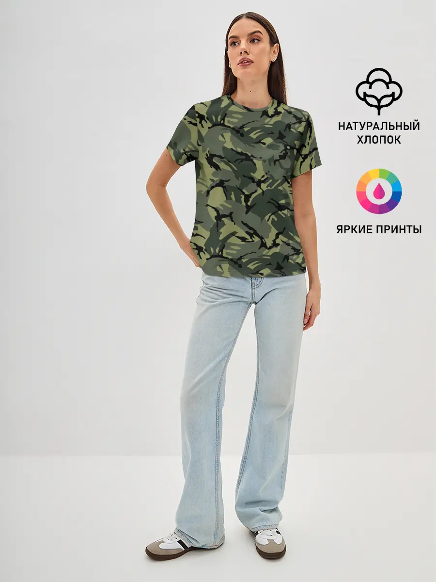 Женская базовая футболка / Камуфляж
