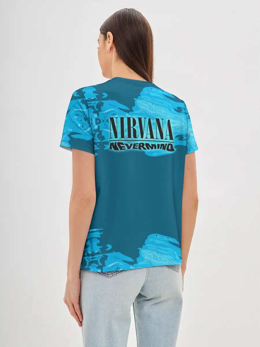 Женская базовая футболка / Nirvana & Simpson