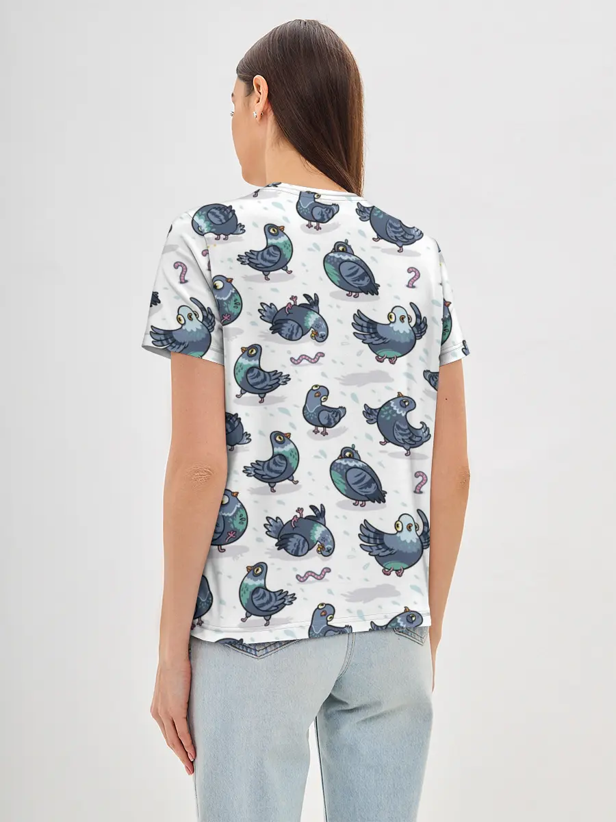 Женская базовая футболка / Голуби