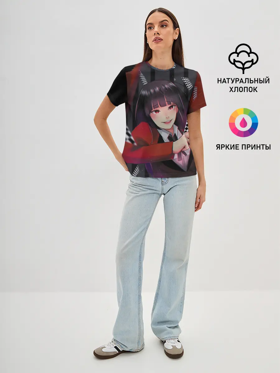 Женская базовая футболка / kakegurui yumeko art