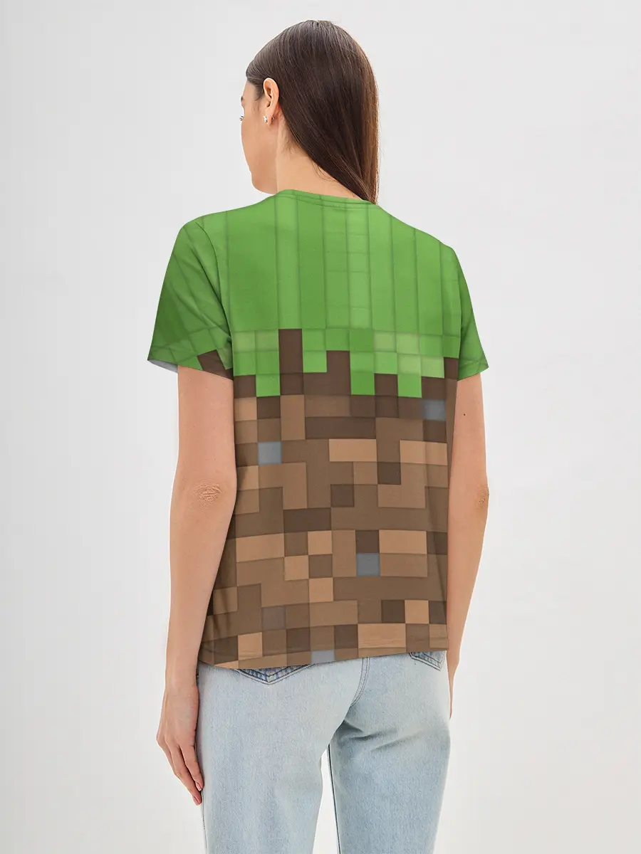 Женская базовая футболка / MineCraft | Крипер