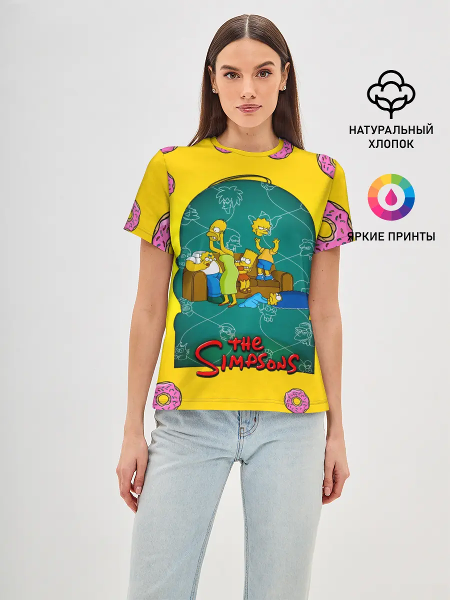 Женская базовая футболка / Симпсоны