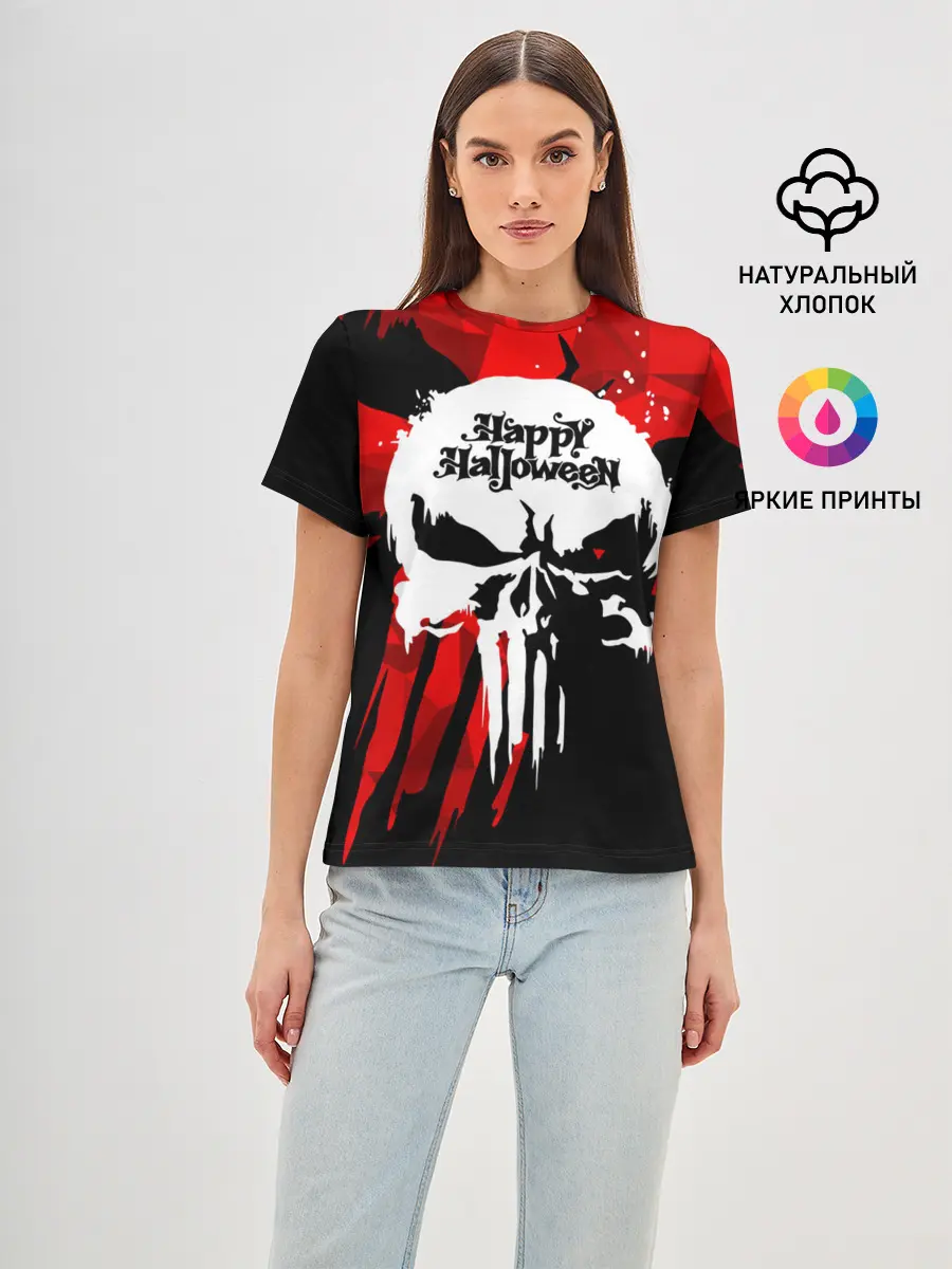 Женская базовая футболка / Геометрия страха