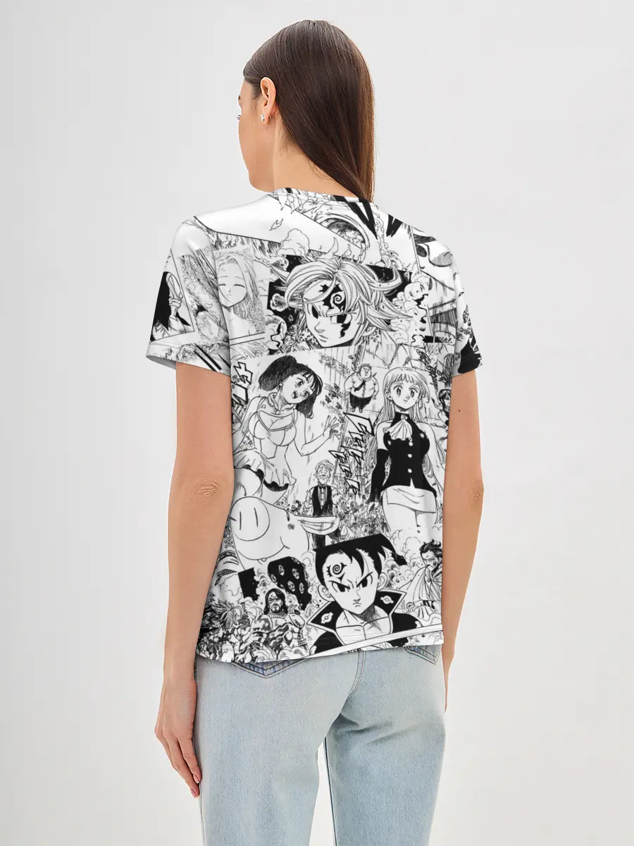 Женская базовая футболка / Семь смертных грехов, манга