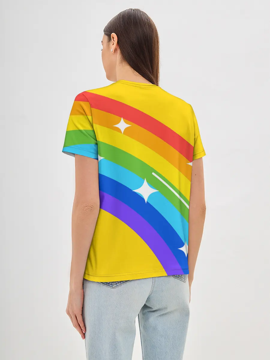 Женская базовая футболка / AMONG US - Радужный