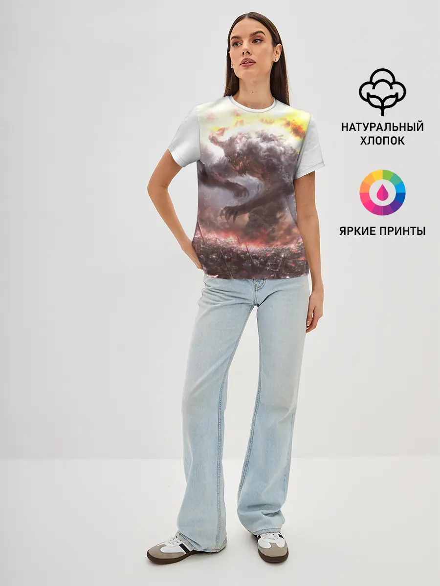 Женская базовая футболка / Демон Войны | The Demon of War