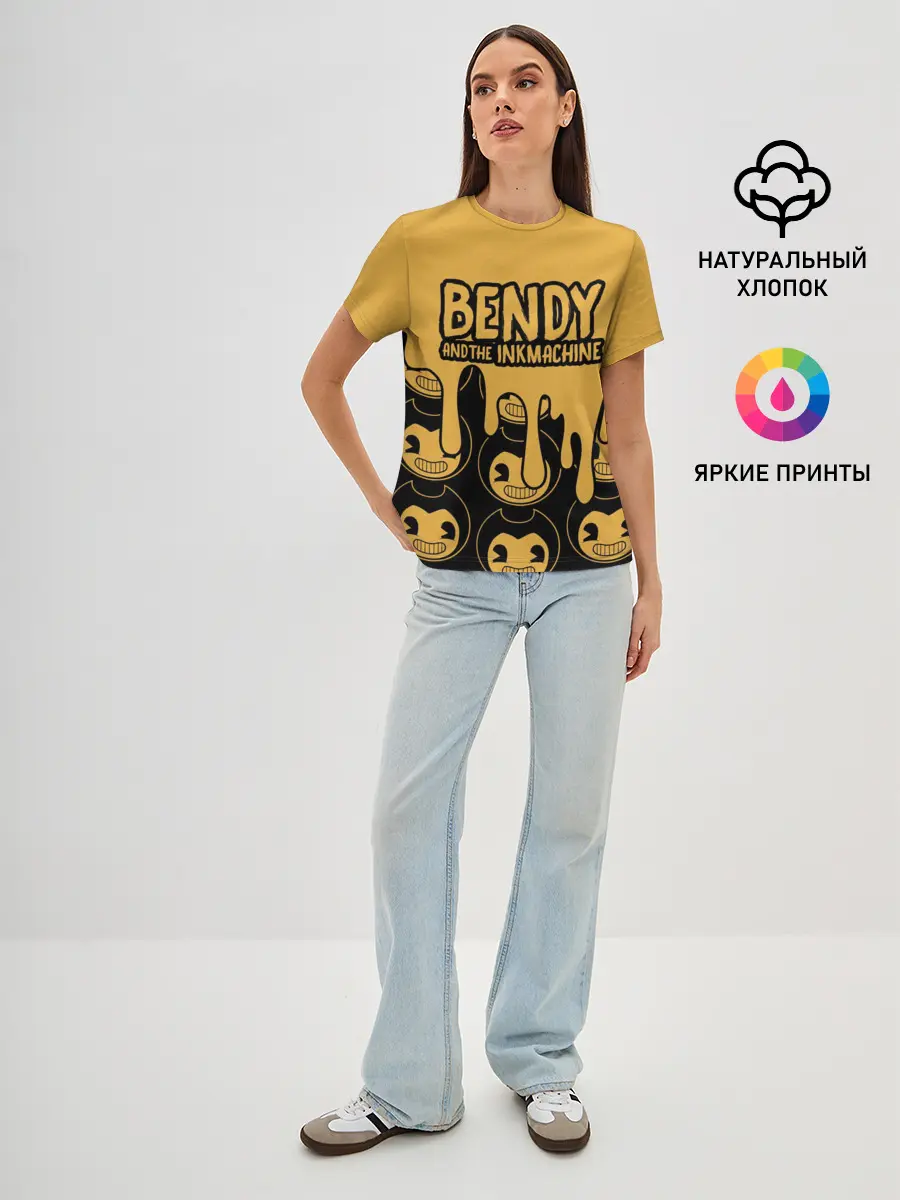 Женская базовая футболка / Bendy And The Ink Machine