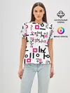 Женская базовая футболка / LOGO PATTERN | SQUID GAME