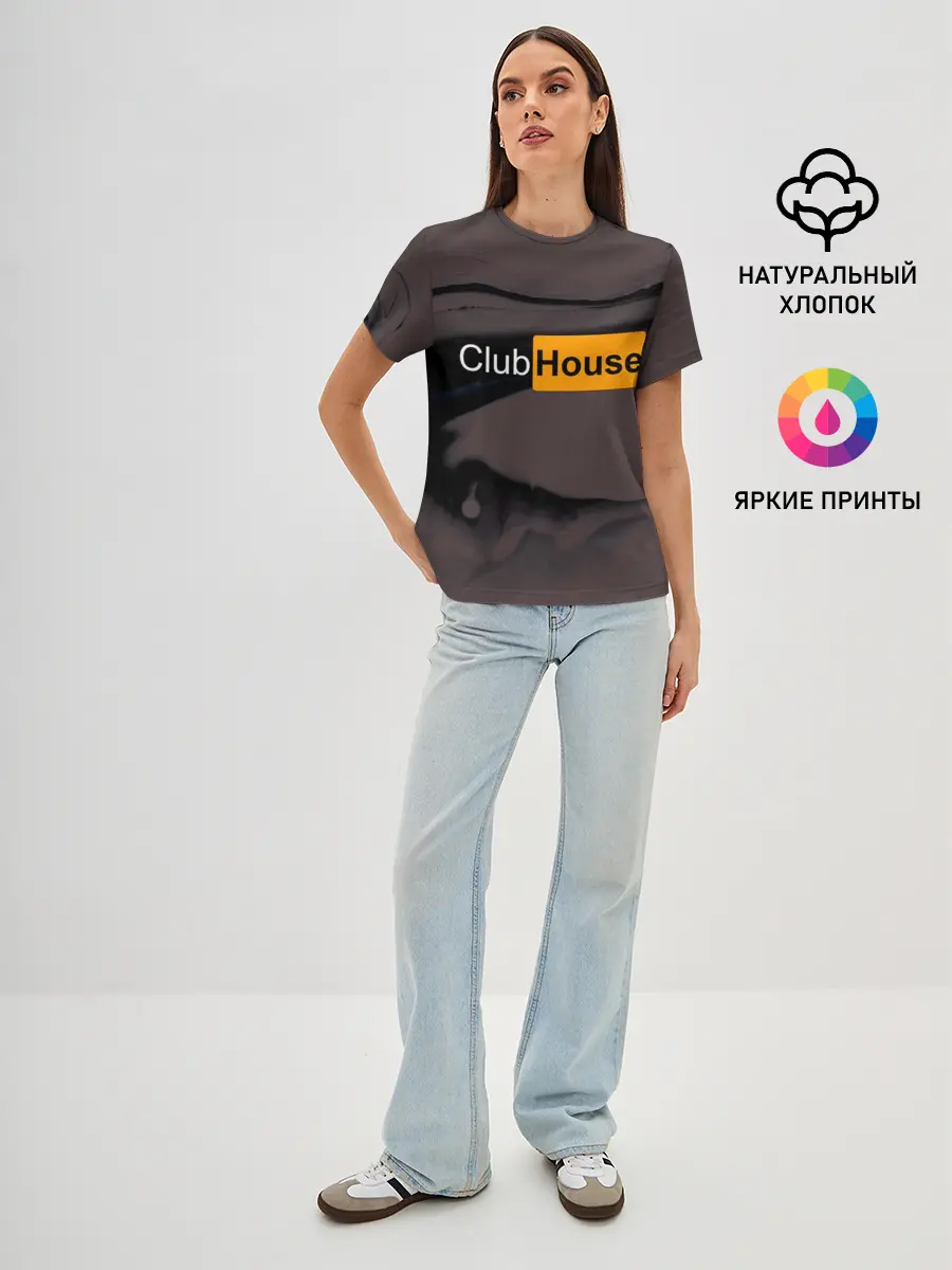 Женская базовая футболка / Clubhouse Pornhub | Клабхаус
