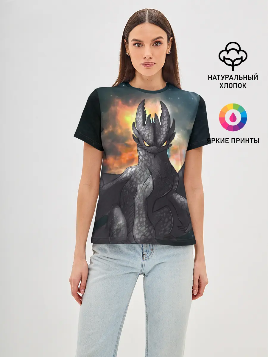 Женская базовая футболка / Night Fury