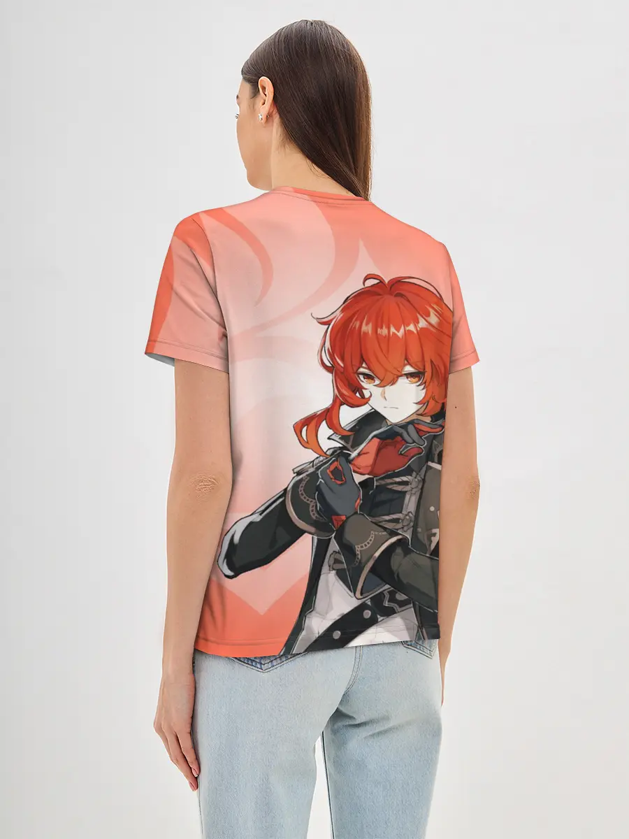 Женская базовая футболка / GENSHIN IMPACT, ДИЛЮК