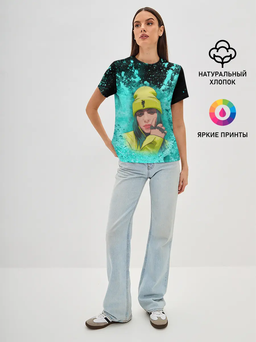 Женская базовая футболка / BILLIE EILISH | БИЛЛИ АЙЛИШ