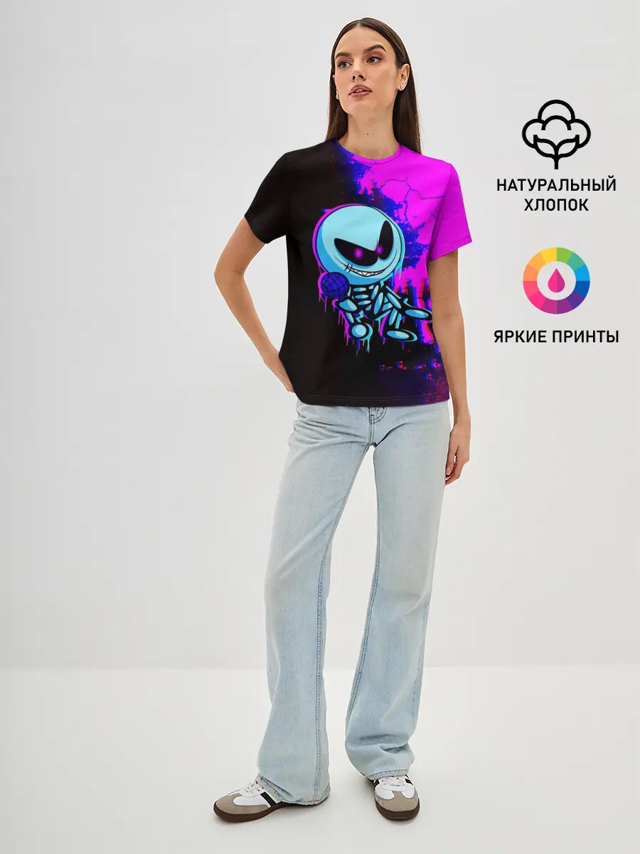 Женская базовая футболка / Friday Night Funkin SKID