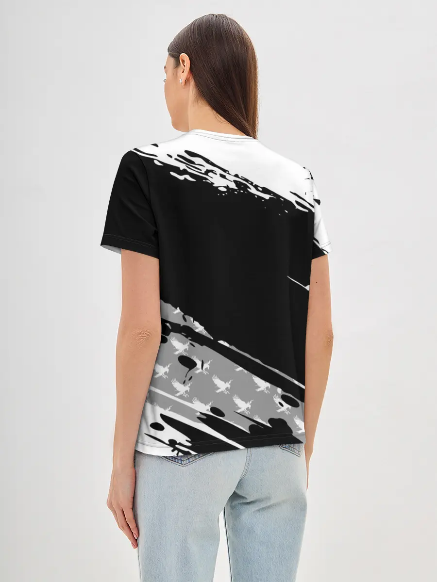 Женская базовая футболка / Haikyuu!! Ворон иероглиф