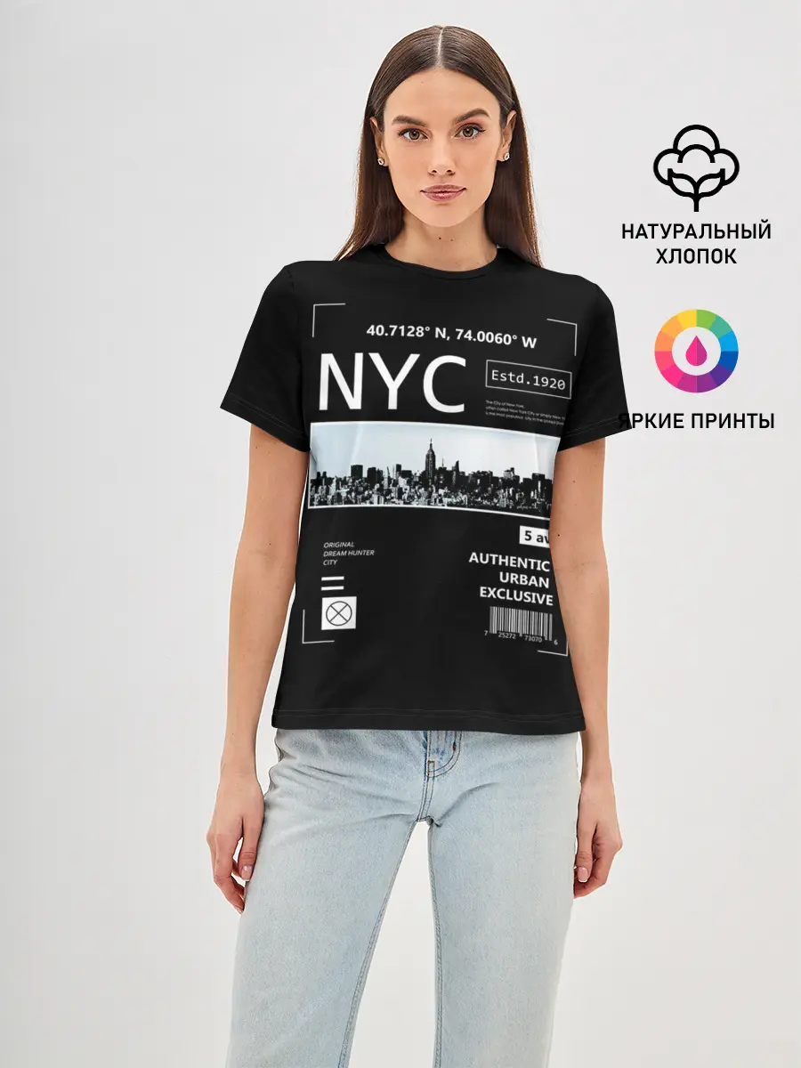 Женская базовая футболка / New-York Strips