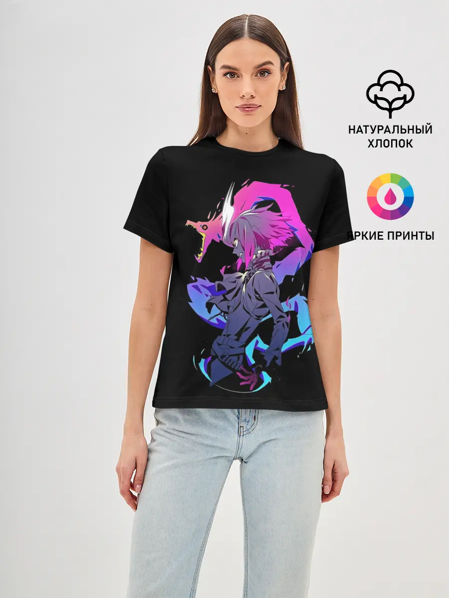 Женская базовая футболка / Лио и Дракон