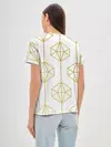 Женская базовая футболка / Геометрический орнамент золото