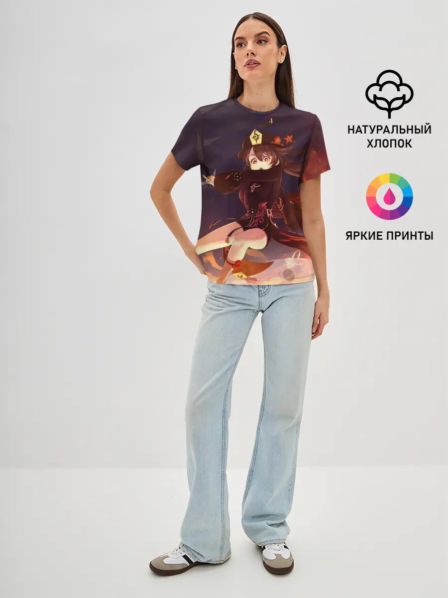 Женская базовая футболка / Hu Tao, Ху Тао