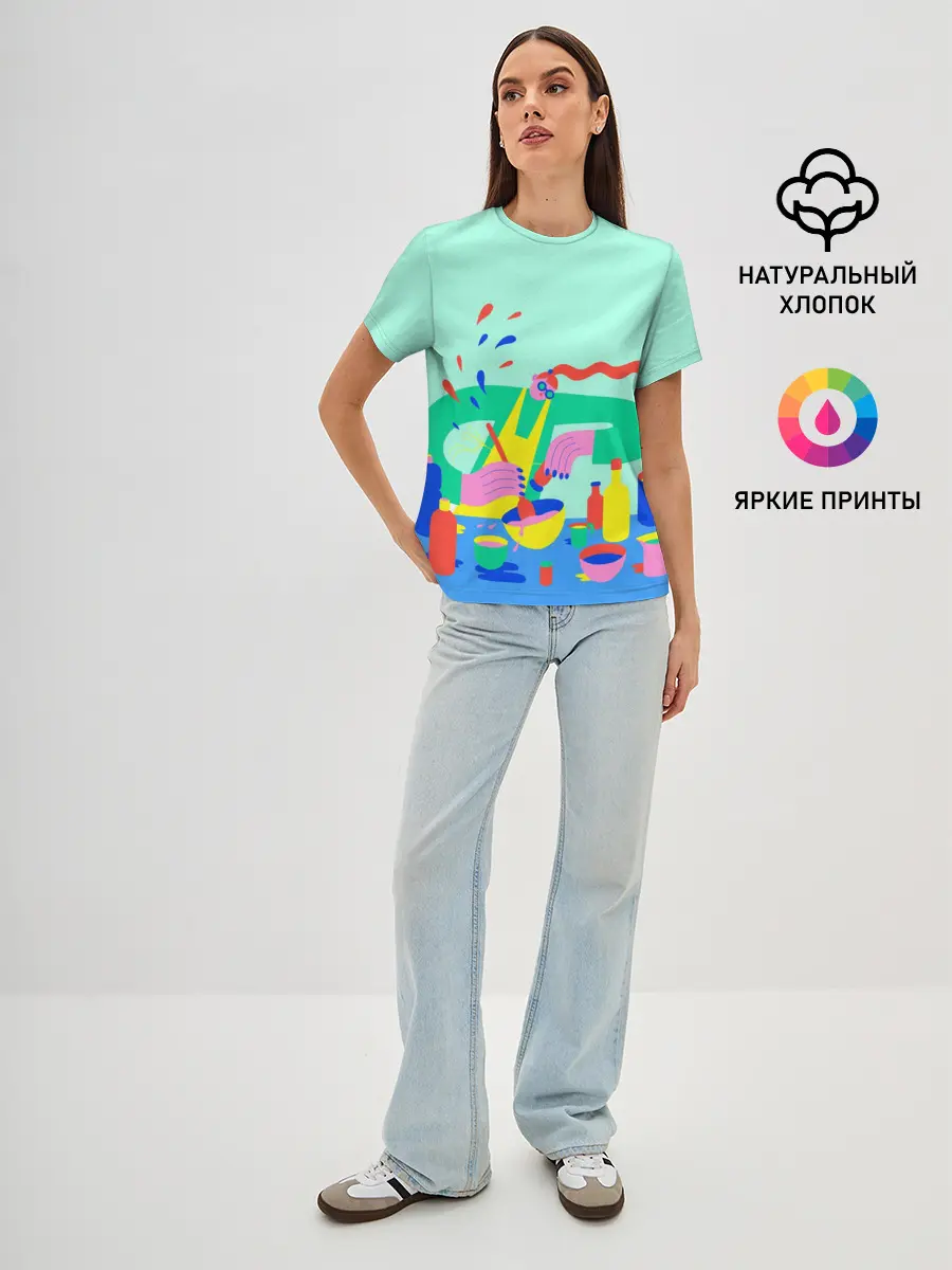 Женская базовая футболка / готовка